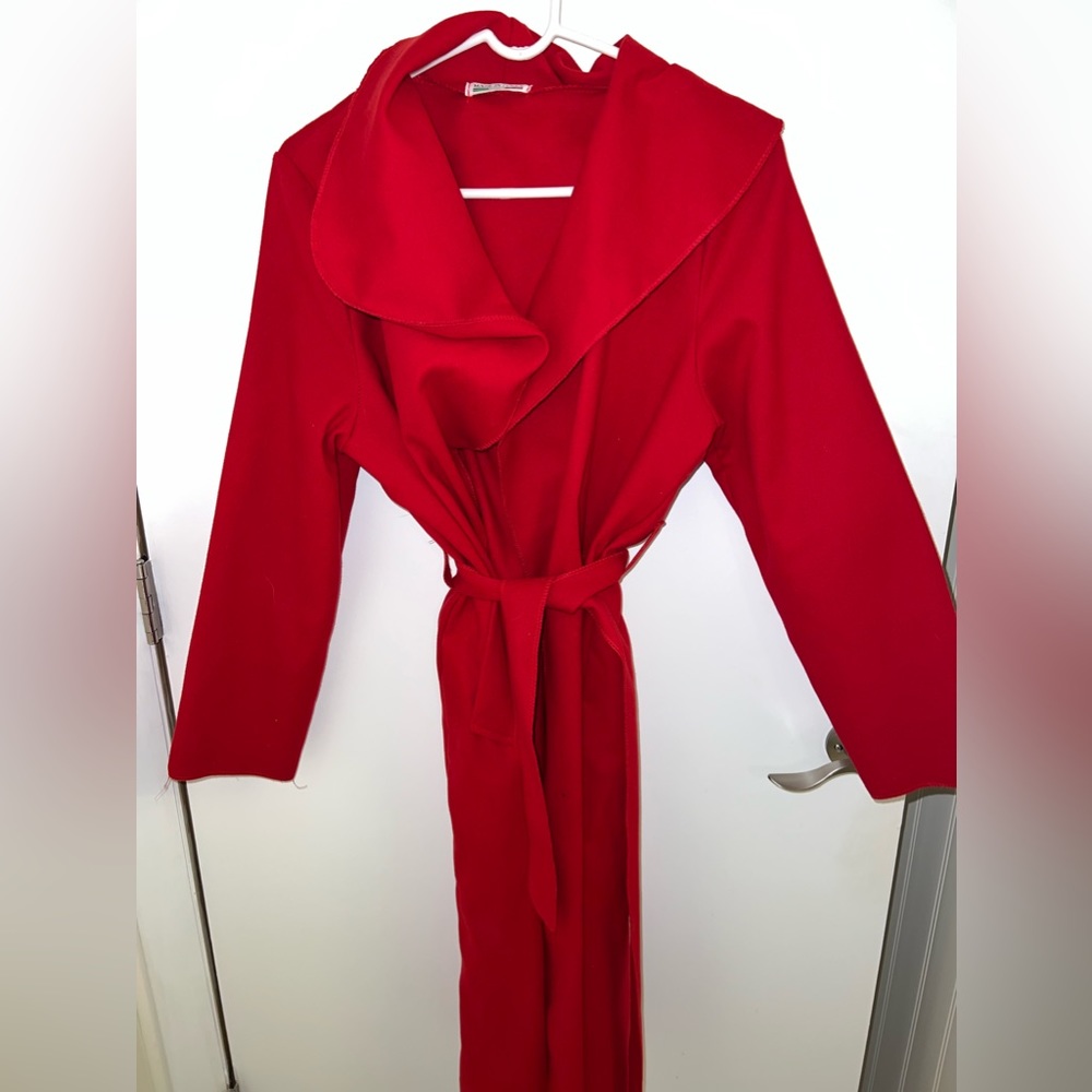 Red Pea Coat.
